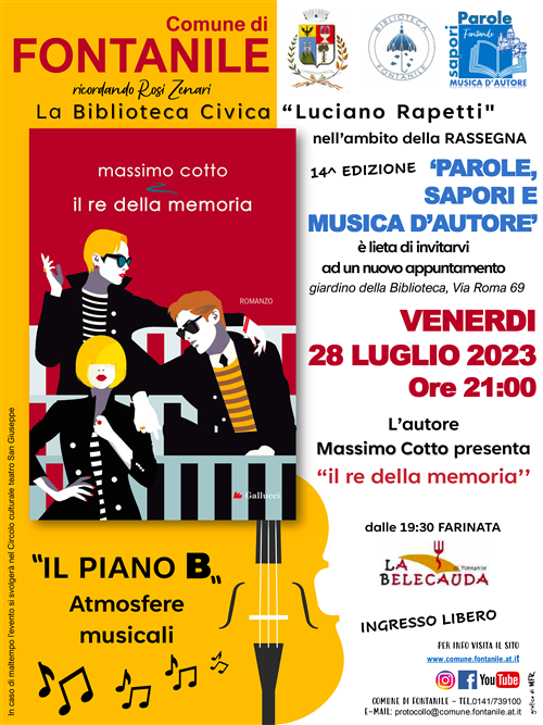 "Il re della memoria" - Parole, sapori e musica d'autore