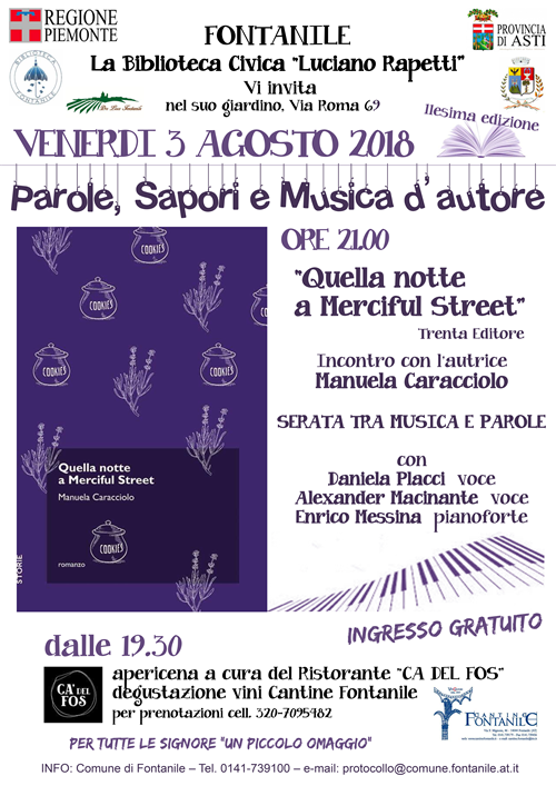 "Quella notte a Merciful Street" - Parole, sapori e musica d'autore