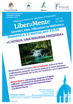 Domenica 15 marzo 2026 ore 15:30 presso la Biblioteca Civica "L. Rapetti" - Liberamente - Ciclo di incontri con l'autore - 22° anno 2025-2026