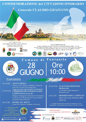 Commemorazione del Cittadino Onorario Claudio Graziano