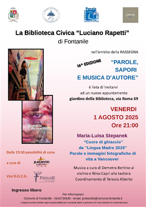 "Parole, Sapori e Musica d'Autore" - 16° edizione