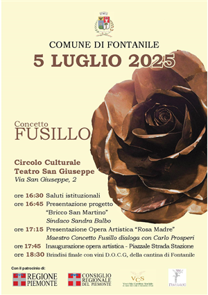 Inaugurazione opera artistica "Rosa Madre" del Maestro Concetto Fusillo - sabato 05/07/2025 ore 16:30
